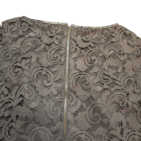 White House Black Market Lace Blouse in Gray ~Size Small - Picture 2 of 6